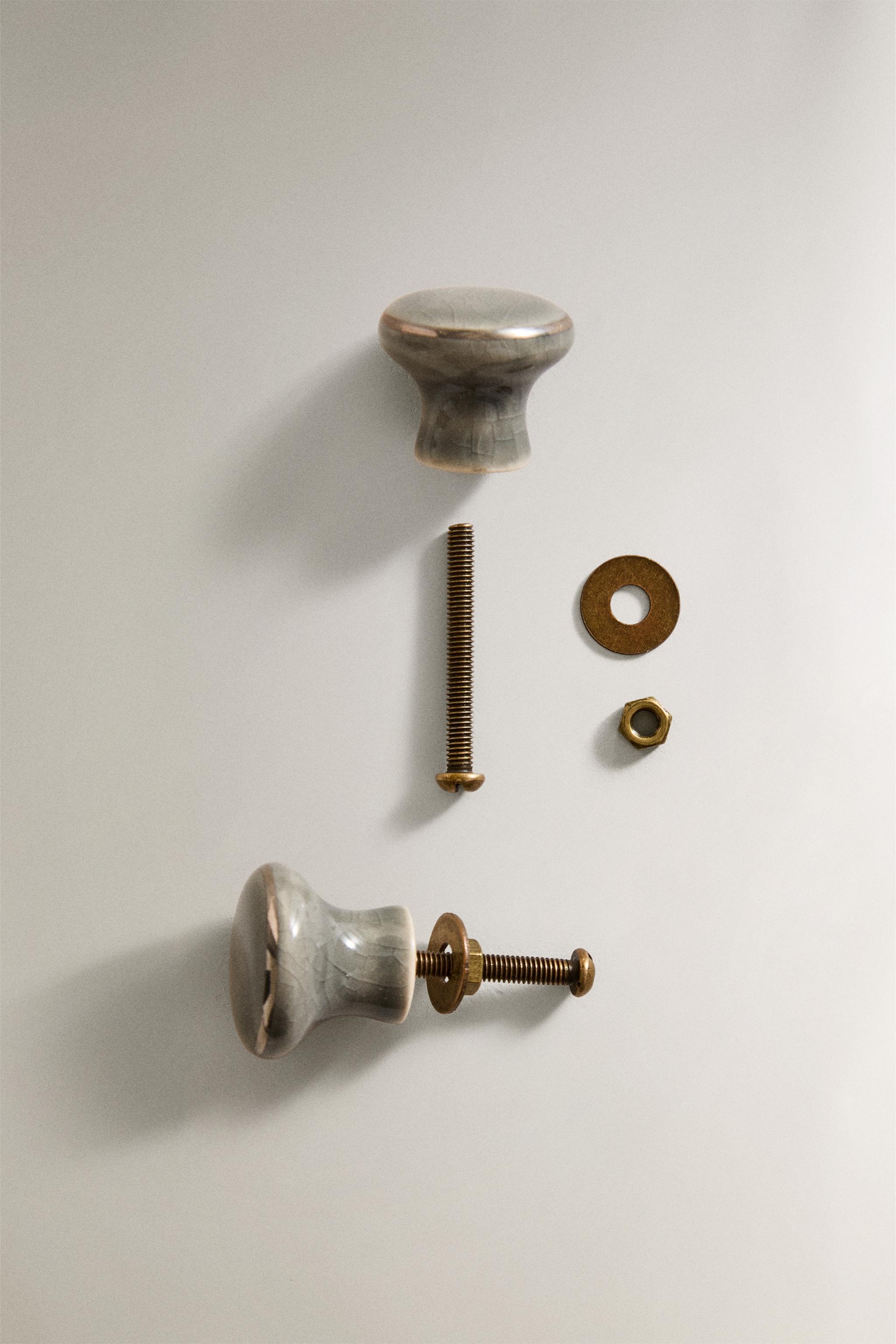 SET OF CRACKLED CERAMIC HANDLES (SET OF 2)